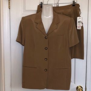 NWT Tan Blazer and Skirt Business Suit